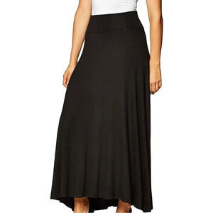 Lord & Taylor side slit maxi black skirt Size S